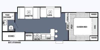 2008 Forest River Cherokee Grey Wolf 235BH floorplan