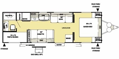 2008 Forest River Salem LE 27RBEC floorplan