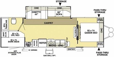 2008 Forest River Salem LE 28DDSS floorplan