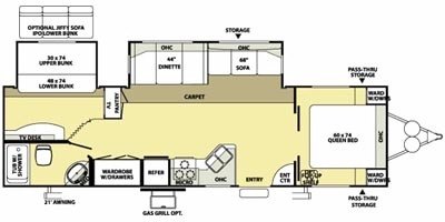 2008 Forest River Salem LE 30BHBS floorplan