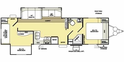 2008 Forest River Salem LE 32BHDS floorplan