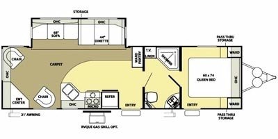 2008 Forest River Salem LA 282RLSS floorplan