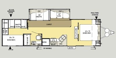 2008 Forest River Salem LA 302QBBS floorplan