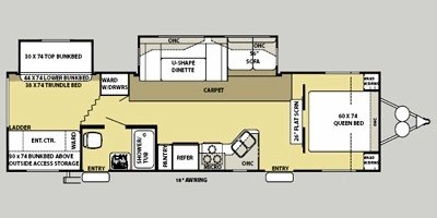 2008 Forest River Salem LA 312QBBS floorplan