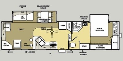 2008 Forest River Salem LA 336RLBS floorplan