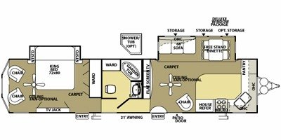 2008 Forest River Salem PT 392FKRB floorplan