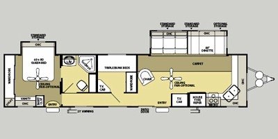 2008 Forest River Salem PT 392FKTB floorplan