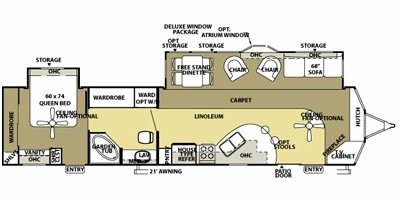 2008 Forest River Salem PT 392FLFB floorplan