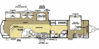 2008 Forest River Salem PT 392RLDS floorplan