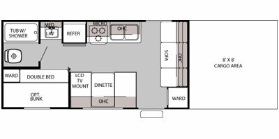 2008 Forest River Cherokee Wolf Pack 18DFWP floorplan