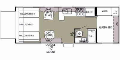 2008 Forest River Cherokee Wolf Pack 23DFWP floorplan