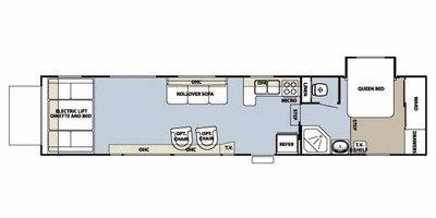 2008 Forest River Cherokee Wolf Pack 326 + 5WP floorplan