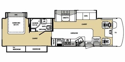 2008 Forest River Georgetown SE 350TS floorplan