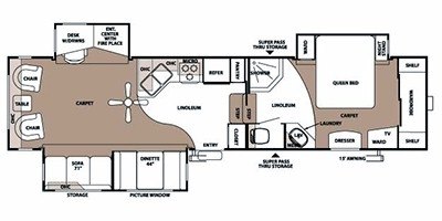 2008 Forest River Sierra 355RLT floorplan