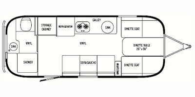 2009 Airstream Sport 22 floorplan