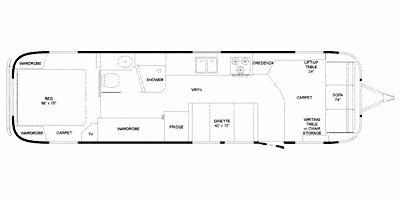 2009 Airstream Classic Limited 34 floorplan