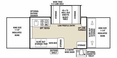 2009 Coachmen Clipper Classic 1285 SST floorplan