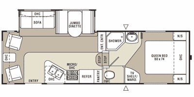 2009 Coachmen Chaparral Lite 267RLS floorplan