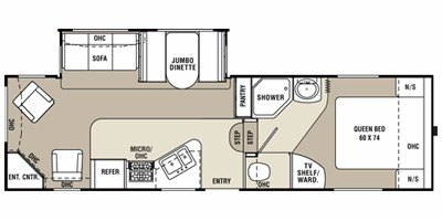 2009 Coachmen Chaparral Lite 268RLE floorplan