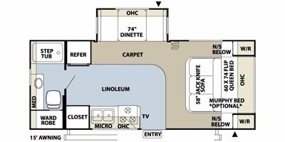 2009 Forest River Flagstaff Super-Lite 23FBS floorplan