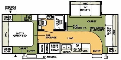 2009 Forest River Flagstaff Super-Lite 26FS floorplan