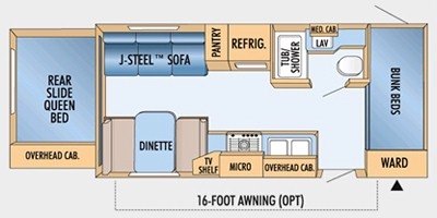 2009 Jayco Jay Feather EXP 213 floorplan