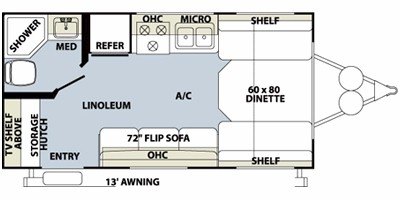 2009 Forest River Flagstaff Micro-Lite 18FD floorplan