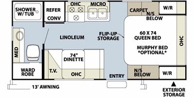 2009 Forest River Flagstaff Micro-Lite 21FB floorplan