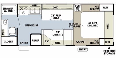 2009 Forest River Flagstaff Micro-Lite 25D floorplan