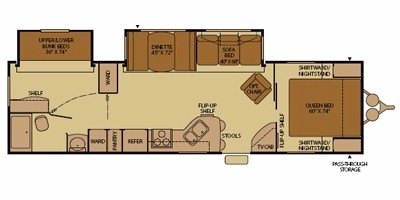 2009 Fleetwood Terry® 3102BDS floorplan