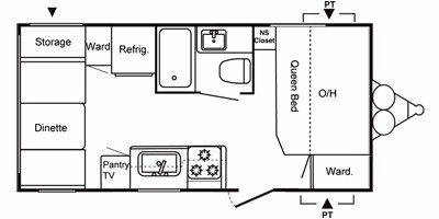 2009 Keystone Summerland 1790QB floorplan