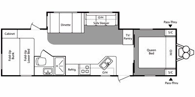 2009 Keystone Hideout 30BHS floorplan