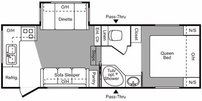 2009 Keystone Hornet 245RK floorplan