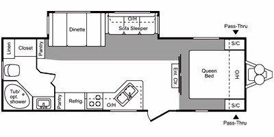 2009 Keystone Hornet 26RBS floorplan