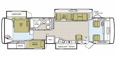 2009 Tiffin Motorhomes Allegro 35 QBA floorplan