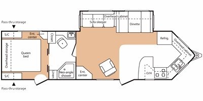 2009 Keystone VR1 305FKS floorplan