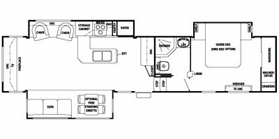 2009 Forest River Cedar Creek 36RE floorplan