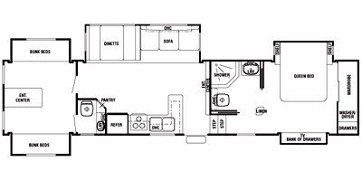 2009 Forest River Cedar Creek 36BHSE floorplan