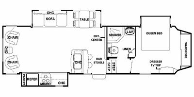 2009 Forest River Cedar Creek Silver Back GII 32WRL floorplan