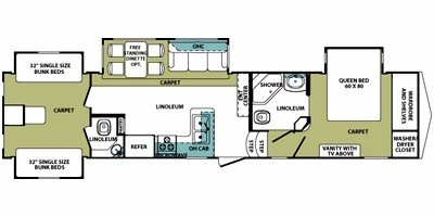 2009 Forest River Cardinal 3804 BH floorplan