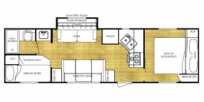 2009 Gulf Stream Ameri-Lite 27BH floorplan