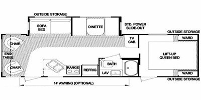 2009 Skyline Weekender XL 262 floorplan