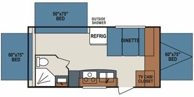 2009 KZ Coyote 19CT floorplan