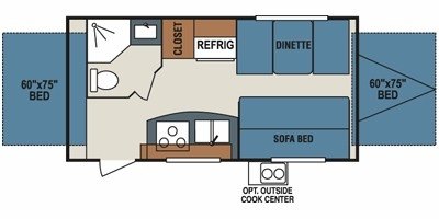 2009 KZ Coyote 20C floorplan