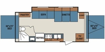 2009 KZ Coyote 22CP floorplan