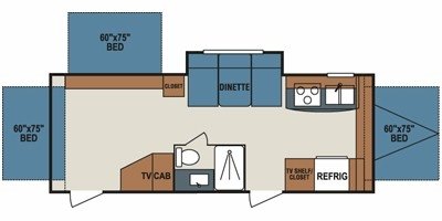 2009 KZ Coyote 23CR floorplan