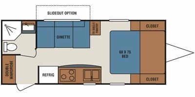 2009 KZ Coyote Lite CL180 floorplan