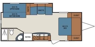 2009 KZ Coyote Lite CL232SS floorplan