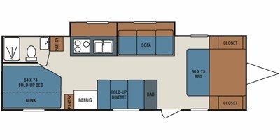 2009 KZ Coyote Lite CL280BH floorplan