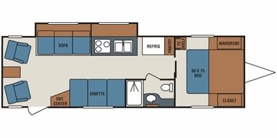 2009 KZ Coyote Lite CL282RL floorplan